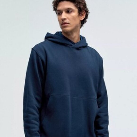 Lululemon Men's Steady State Pullover hoodie Large Navy EUC - Picture 1 of 4